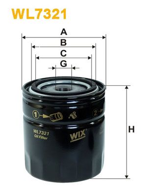 WIX FILTERS Масляный фильтр WL7321